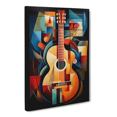 Acoustic Guitar Cubism - Print on Canvas
