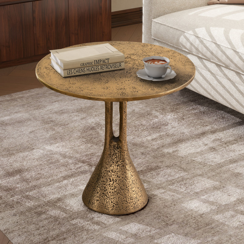 60x60cm Vintage Pedestal Coffee Table Round Small Coffee Table