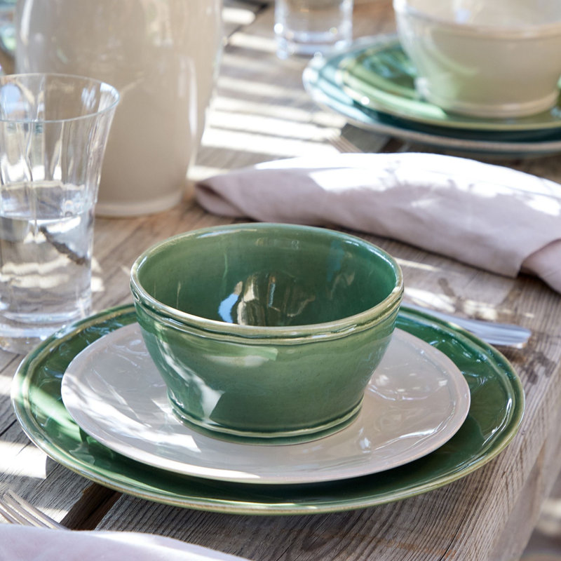 Fontana Stoneware Soup Bowl, Forest Green