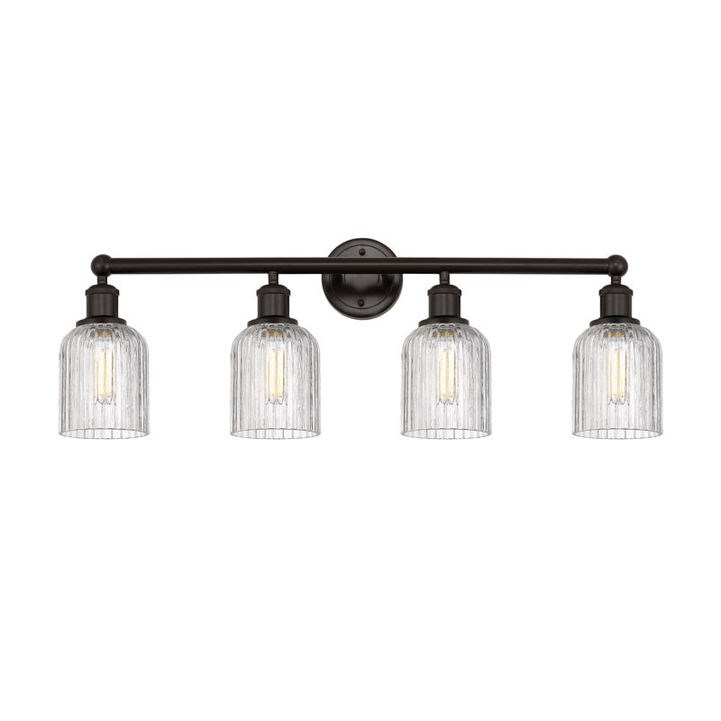 Fiennes 4 - Light Dimmable Vanity Light, Oil Rubbed Bronze, Clear