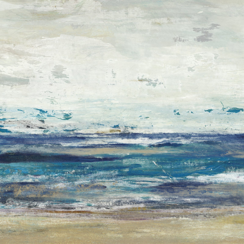 Indigo Horizon I par Studio W - reproduction d'art sur toile, H 36 po x l 36 po x P 1 po, Papier