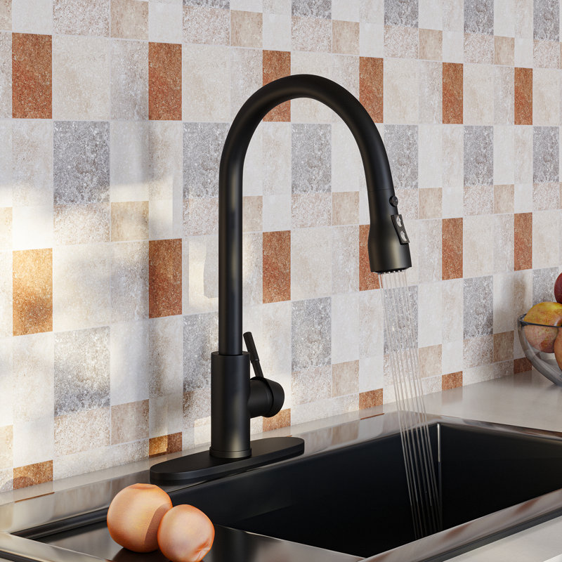 Clihome Pull Down Kitchen Faucet, Matte Black