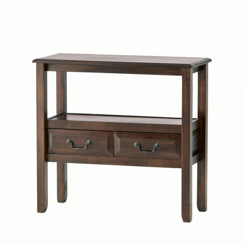 Bockman 30.5'' Solid Wood Top Console Table, Brown Mahogany