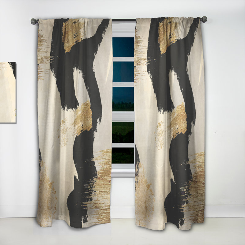 Glam Collage II - Modern Blackout Curtain Single Panel, 52" W x 90" L