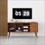 Meuble télé avec 1 rangement 3 tablettes | Noyer brun | Convient aux téléviseurs de 50 à 59 pouces-667882847