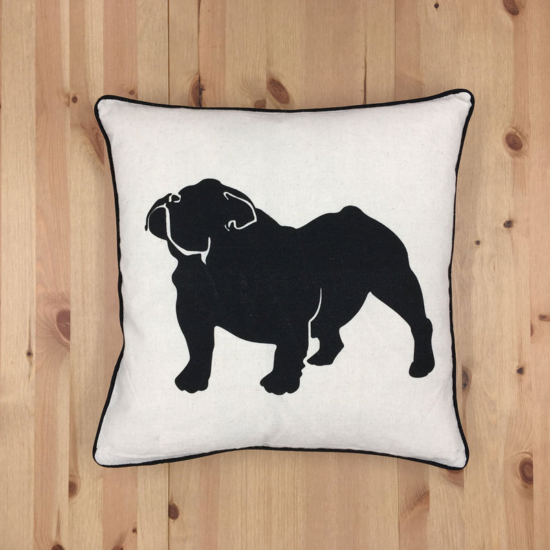 Bulldog With Polyester Insert Pillow