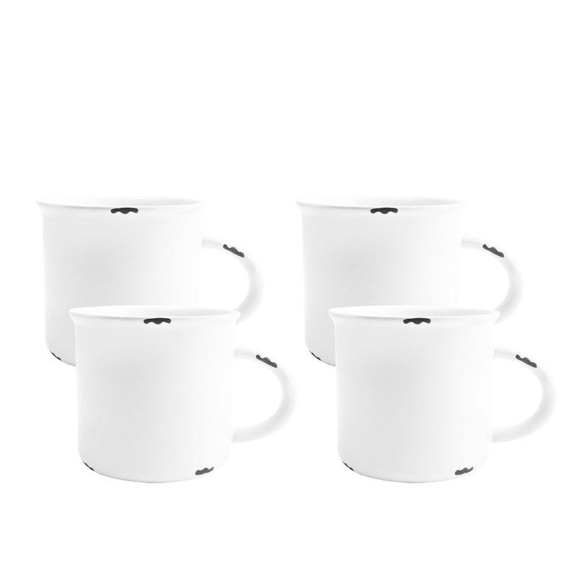 Tasse à café en grès 16 oz Canvas Home, blanc