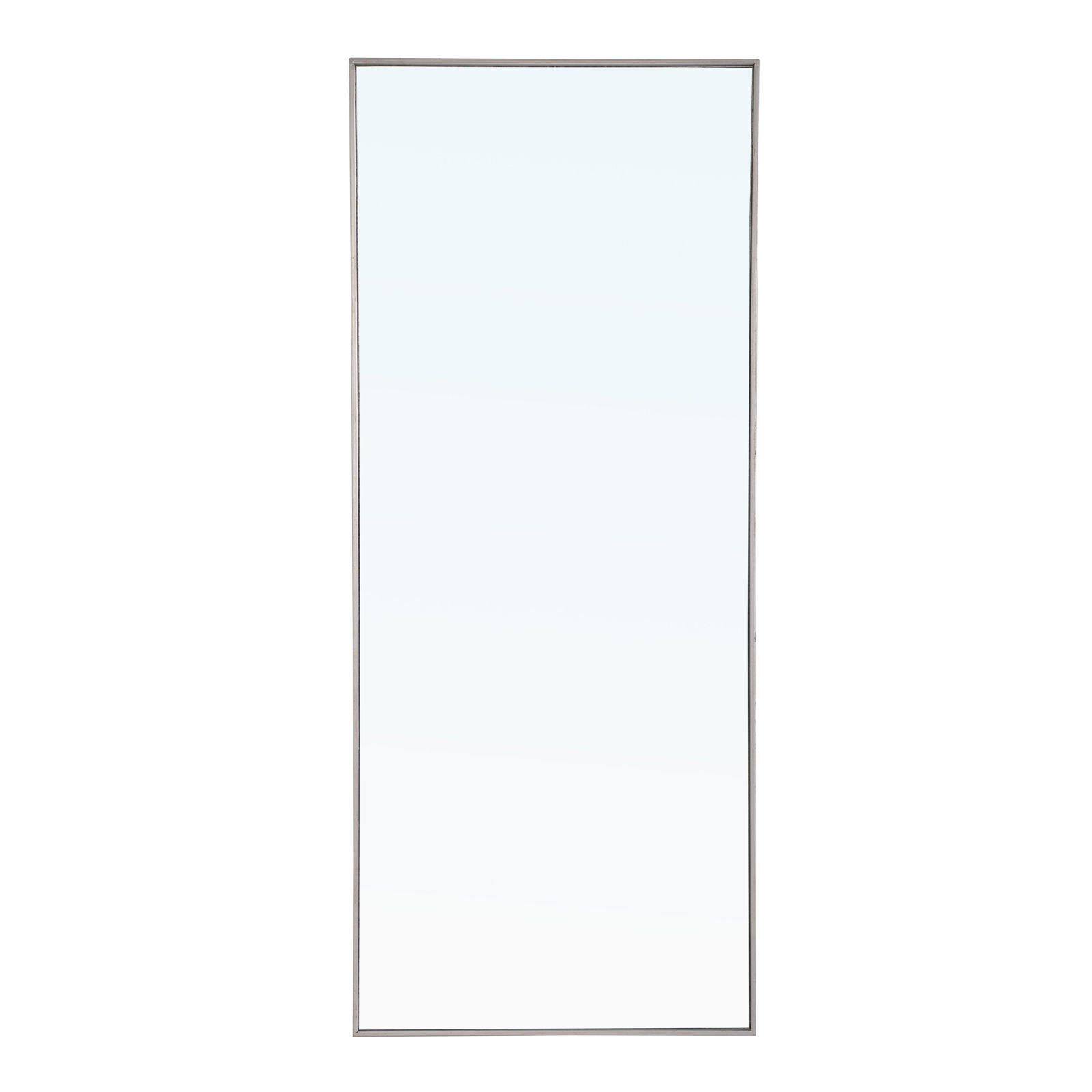 Sabine Metal Rectangle Wall Mirror, 72" x 30", Silver
