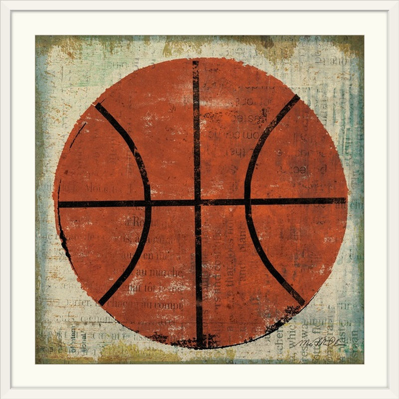 « ii » par michael mullan, reproduction d’art Ball, H 38 po x l 38 po x P 1 po, Cadre blanc