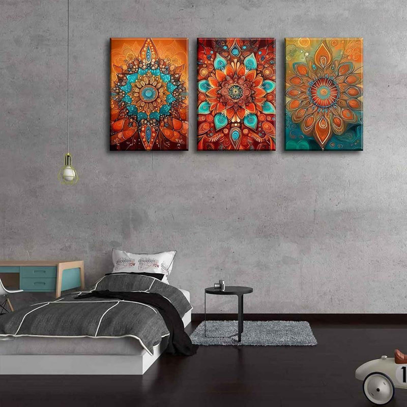 3 Piece Wrapped Canvas Print, 40 cm H x 30 cm W