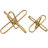 Metal Linked Jack Decorative Sculpture with Orb Center Set-333995928