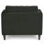 Chaise avec accoudoirs touffetée en polyester 41 po Burkouer-992248676
