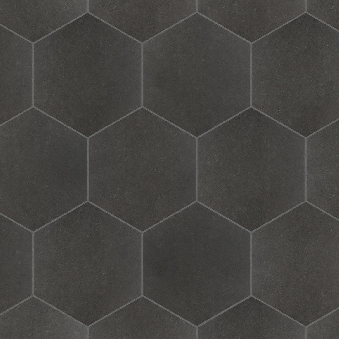 Annata Vintage Hex 8.63" x 9.88" Porcelain Wall & Floor Tile Merola Tile 