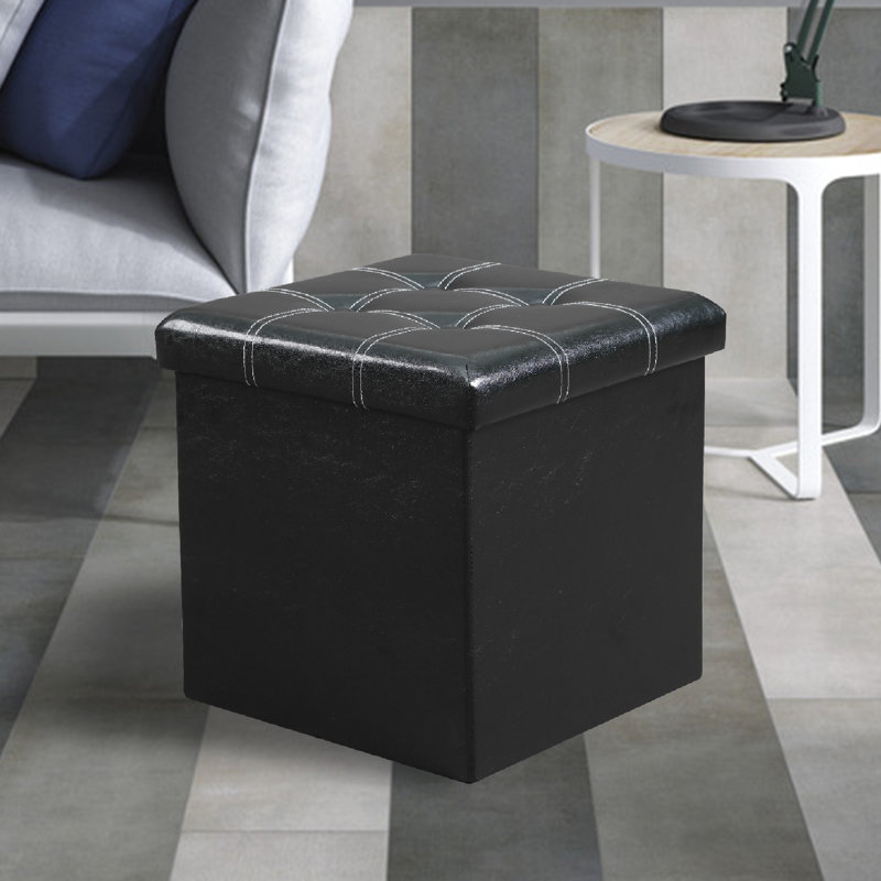 Alauda Faux Leather Ottoman