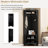 Minimalist Corner Hall Tree With Shoe Bench And Adjustable Shelf, Versatile Entryway Coat Rack For Small Spaces, Black-509149451