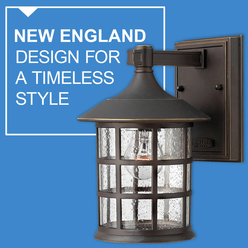 Freeport White 1 - Bulb Outdoor Wall Lantern, 12.25" H x 8" W x 9" D, Rubbed Bronze