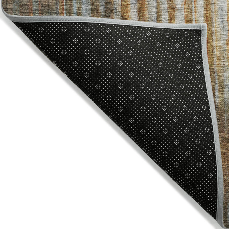 Machine Washable Indoor/Outdoor Xhevrie Paprika Rug, Rectangle 2'6" x 3'10"