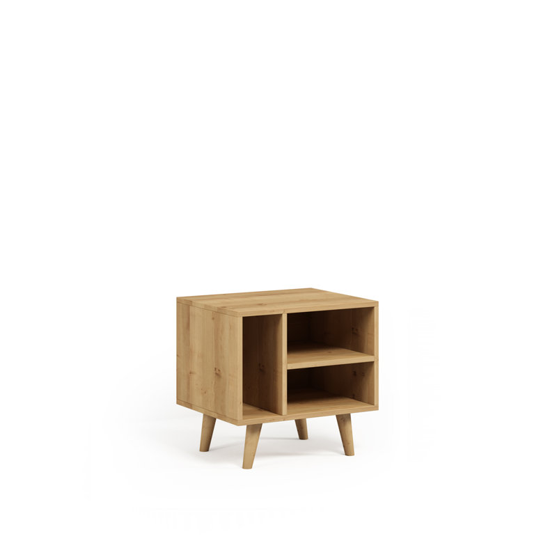Lamartine 55cm W Manufactured Wood Bedside Table