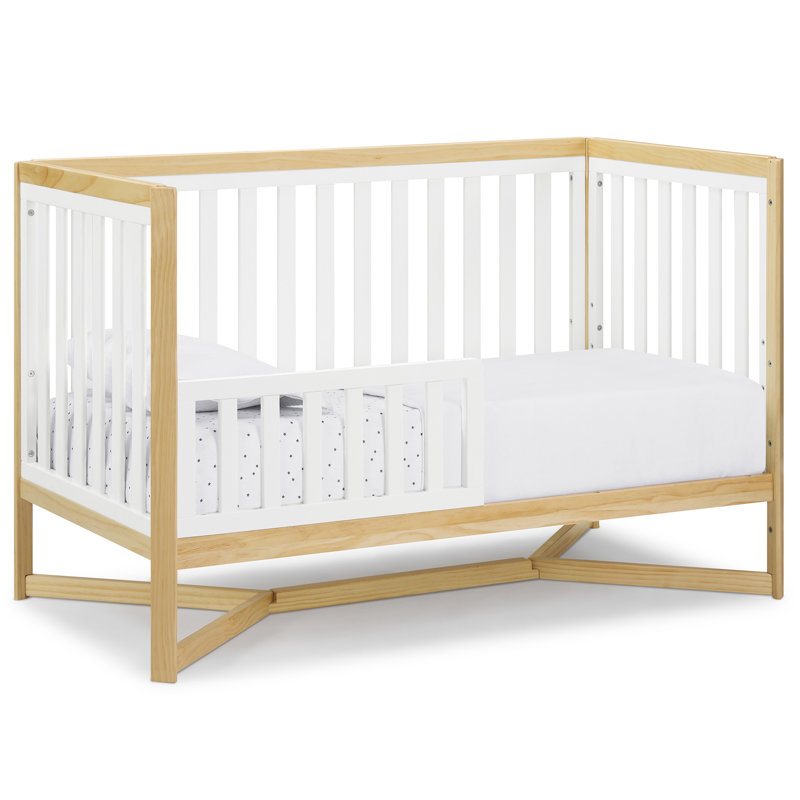 Tribeca White and Natural 4-in-1 Convertible Baby Crib
