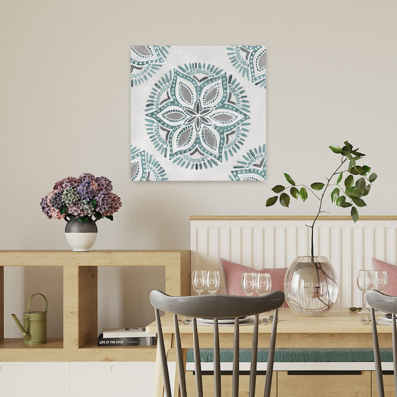 Étoile mandala II, art floral, H 18 po x l 18 po
