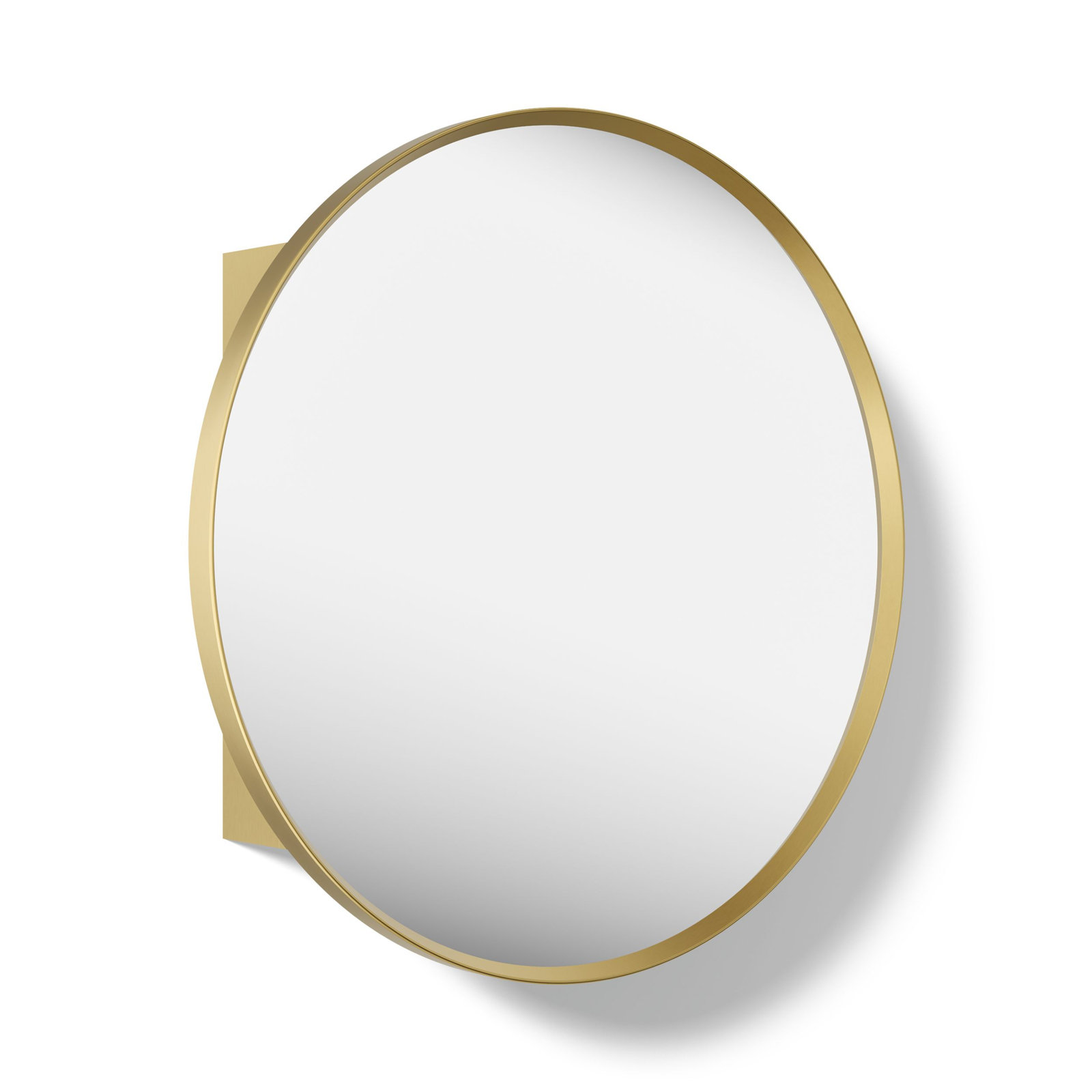 Verdera Round Medicine Cabinet, Brushed Gold