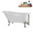 58" Streamlin Clawfoot Tub,Tray,Drain, Clawfeet-101628925-102219867