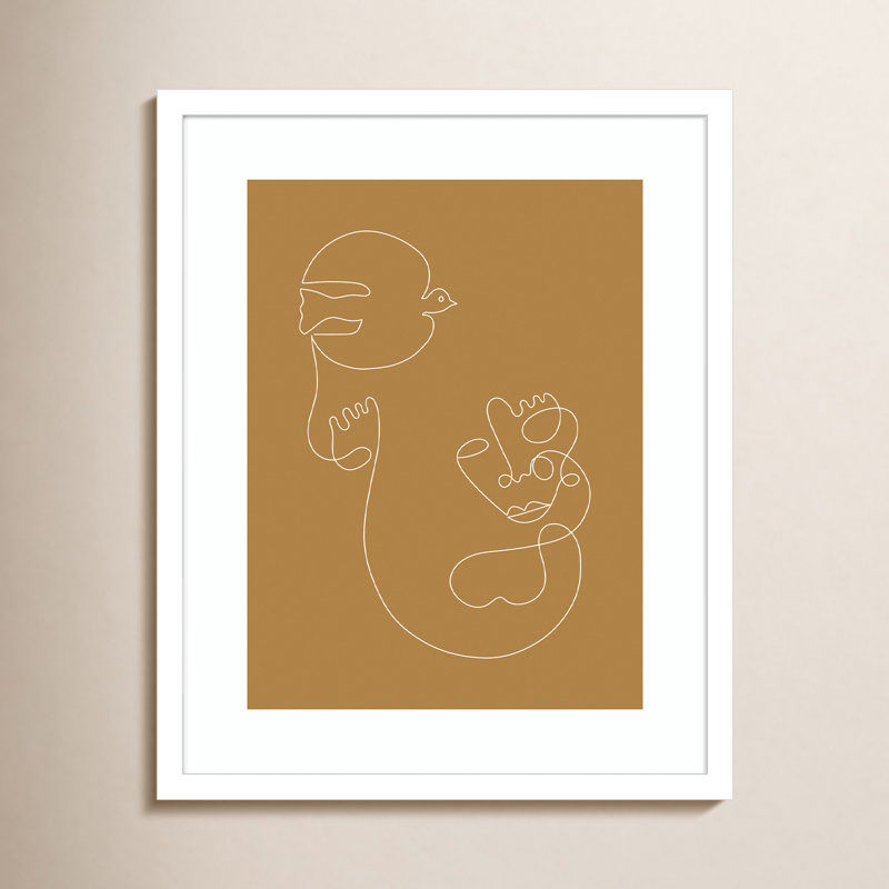 «Hold On To Freedom» par Shatha Al Dafaiframed, reproduction d'art, H 21 po x l 17 po, Cadre blanc