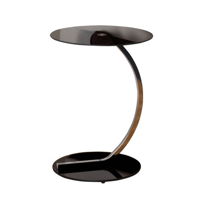 Alexandrina Glass Top Abstract End Table