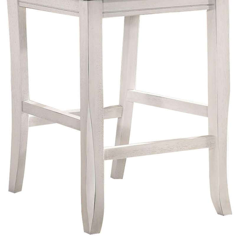 Kazandra Upholstered Counter Stool, White