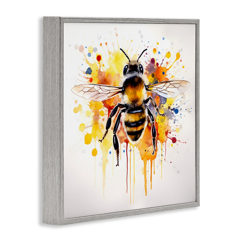 Aquarelle de style abeille, estampe numérique par Petal Prints Design, Estampe numérique Farmhouse, H 17 po x l 17 po
