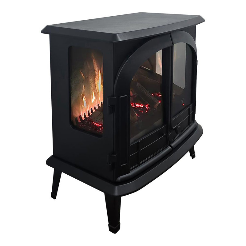 Modern Ember Harlowe 26-in Smart Electric Fireplace Stove Heater, Black