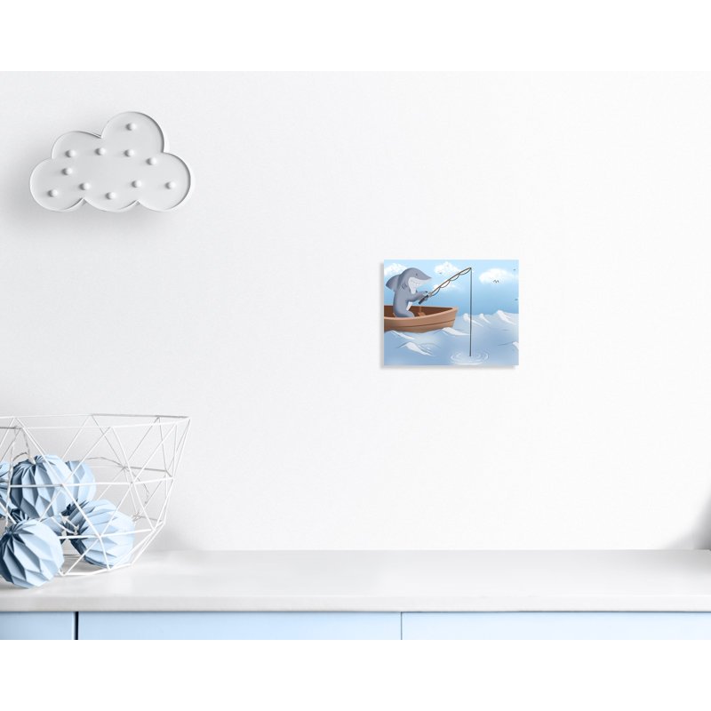 Impression sur papier «Gone Fishing», H 11 po x l 14 po x P 1,5 po, Canevas