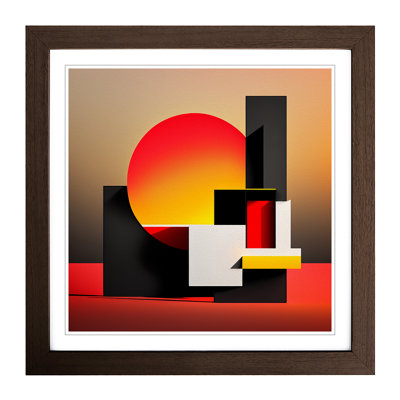 Sunset Suprematism No.1 - Framed Print