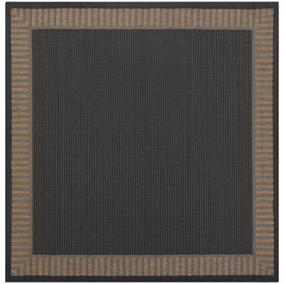 Black Cocoa Brown Flatweave Outdoor Rug
