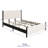 Upholstered Wingback Bed Solid Wood Platform Bed Frame-2113539479