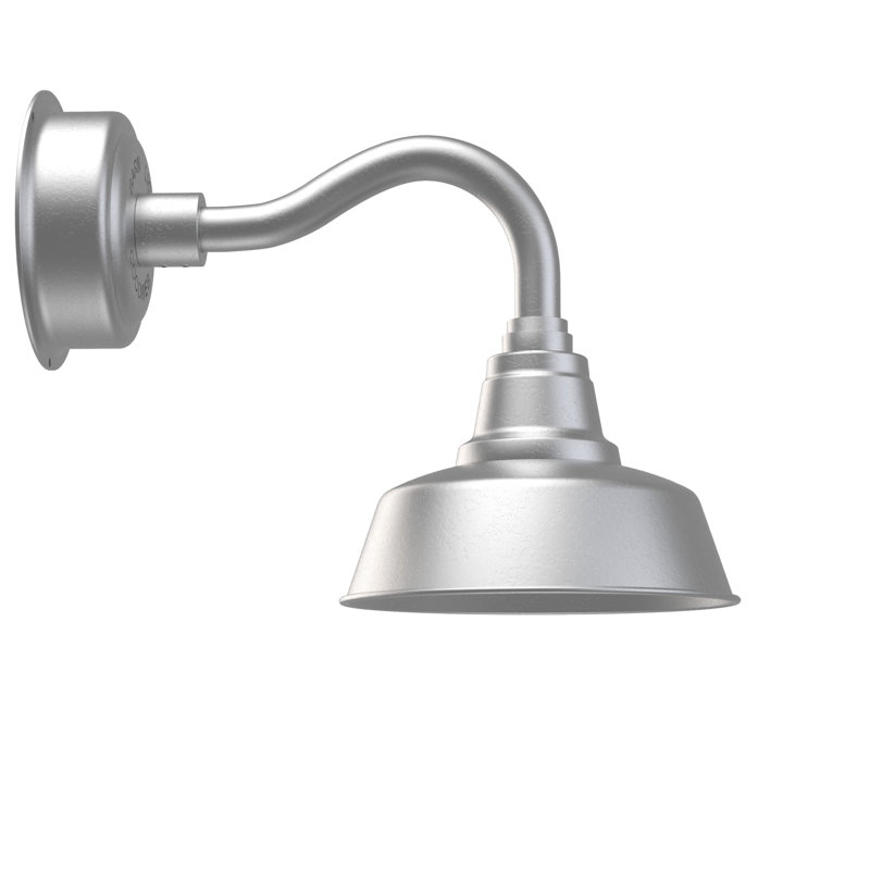 Destinee LED Barn Light, Galvanized Silver, 13.13" H x 10" W x 23" D
