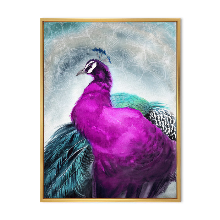 Bless international Peacock With Bright Purple Plumage And Violet Tail ...