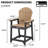 Outdoor HDPE Adirondack Chair Set of 4, Patio Bar Stools-328713559