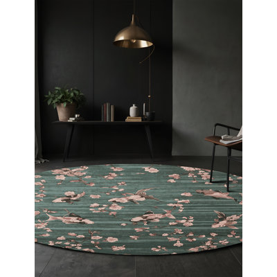 Tapis vert soyeux et moelleux