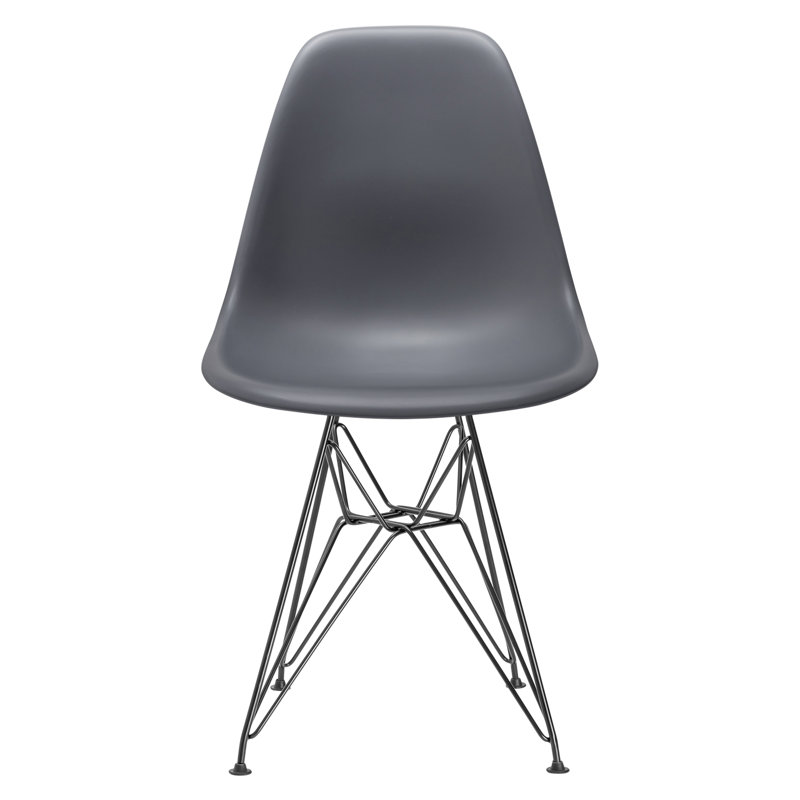 Chaise d’appoint Padget, Thermolaqué noir, Gris