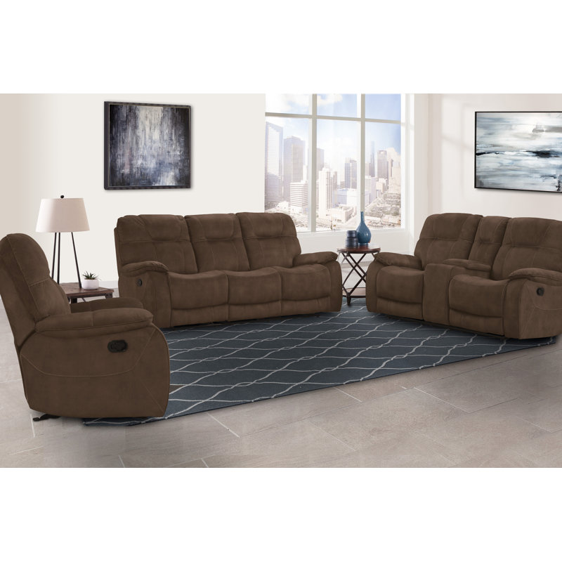 Canapé inclinable manuel Karliyah, Gris, H 42 po x l 83 po x P 38 po