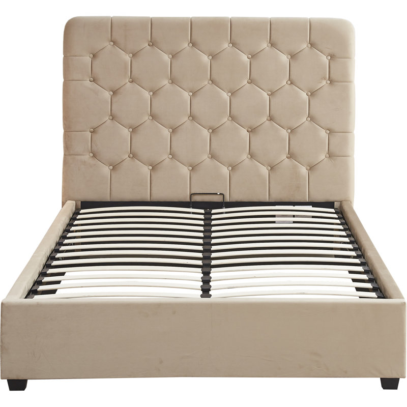 Madison Ottoman Bedframe, Kingsize (5'), Tan
