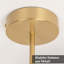 Glass Semi Flush Mount 2-lights E27 gold