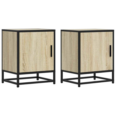 40cm W Metal Bedside Table