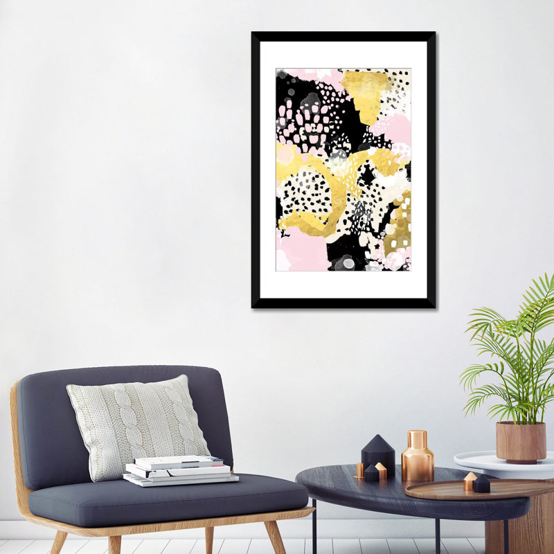 « rosa », reproduction d’art sur toile, Papier d'art encadré noir, H 32 po x l 24 po x P 1 po