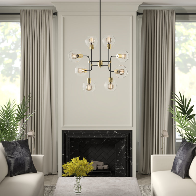 Lustre linéaire 8 lumières spoutnik modern Marisha