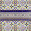Sevillano Andalusa 8" x 8" Ceramic Cenefa Border Tile in Blue/Red/Green