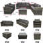 65cm Wide U-Shaped Wicker Patio Sectional Set