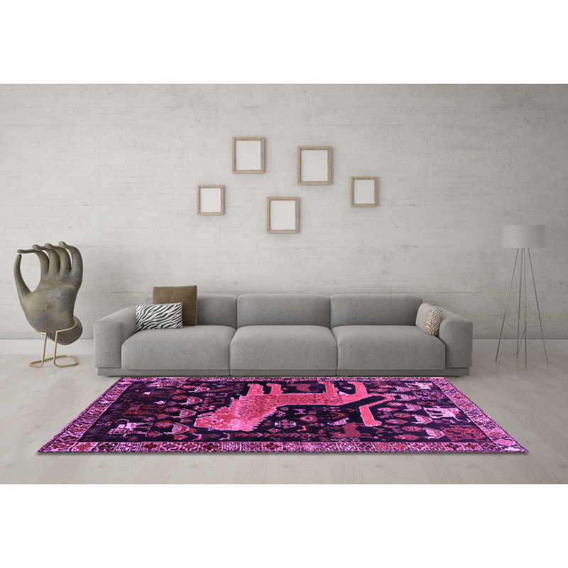 Tapis mauve Traditional 706, Rond 5 pi