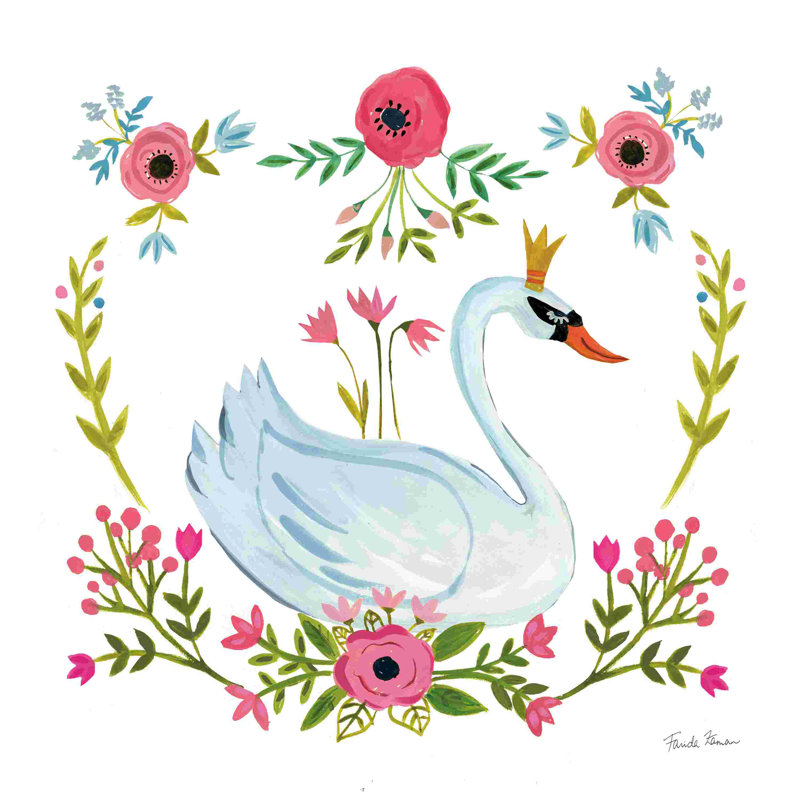 Swan Love I V2, H 12 po x l 12 po, Non, Toile tendue